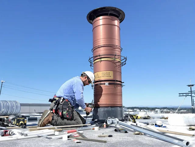 Installed chimney liner by Seal Beach Chimney Sweep in Seal Beach, CA