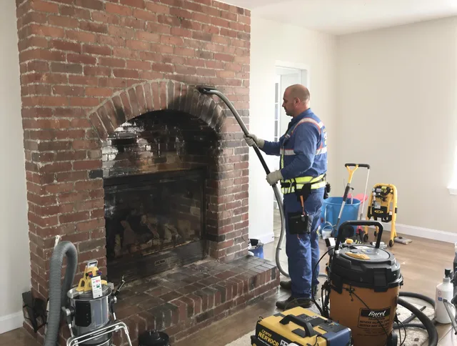 Seal Beach Chimney Sweep expert performing detailed chimney sweep in Seal Beach, CA